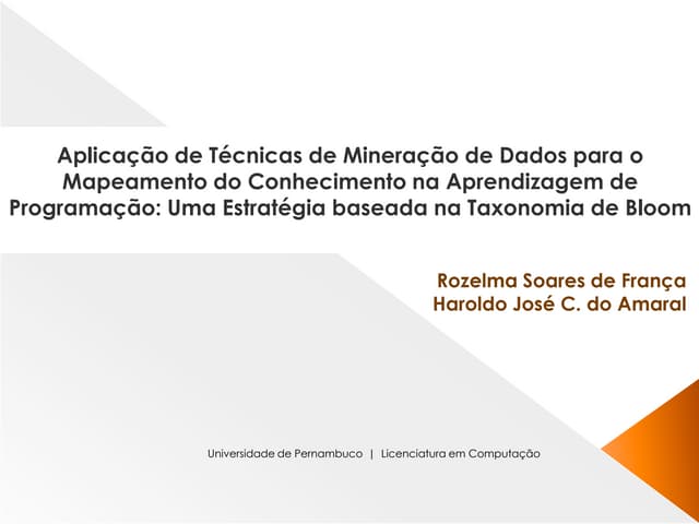Aplicação de Técnicas de Mineração ...