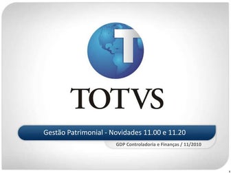 Novidades Gestão Patrimonial - Versões 11.00 e 11.20