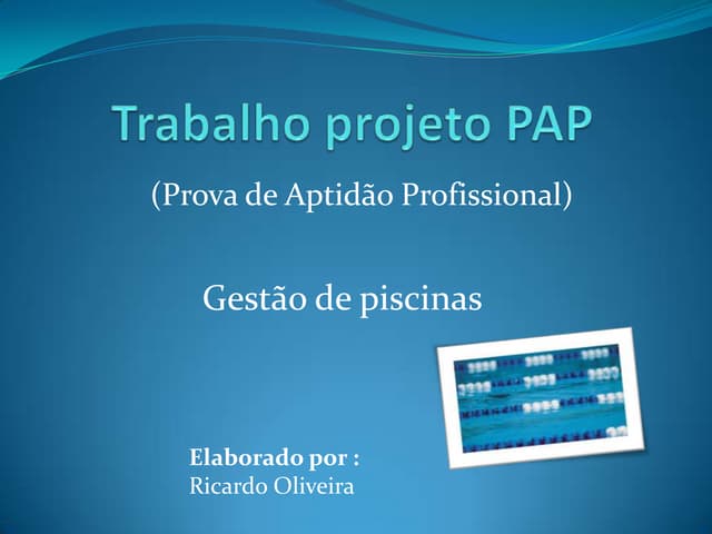 Apresentação PAP (prova de aptidão ...