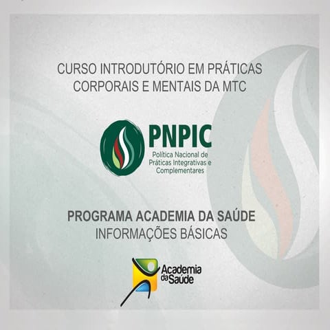 Programa Academia da Saúde - Informações Básicas