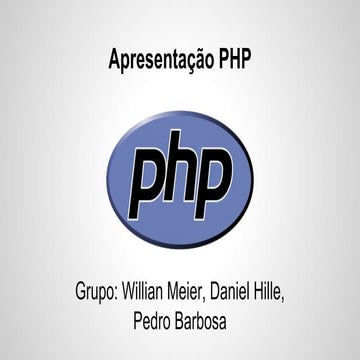 Apresentação php