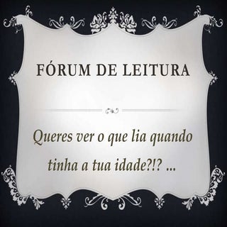 Apresentação pp forum de leitura