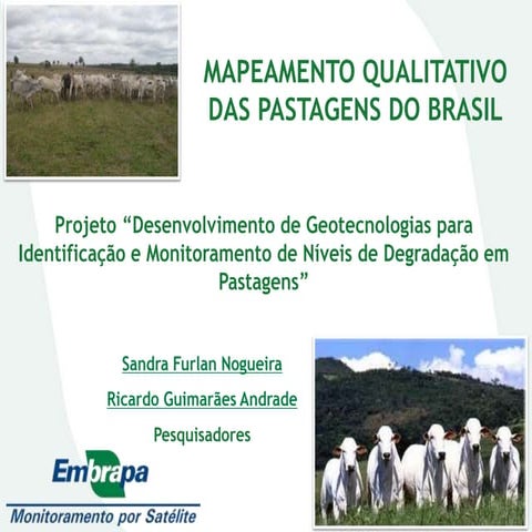 Mapeamento qualitativo das pastagens do Brasil 
