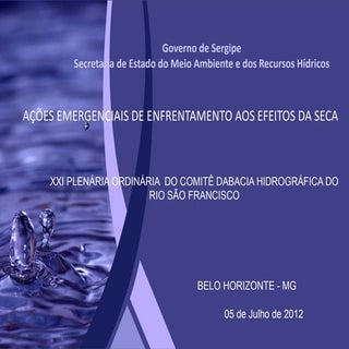 Apresentação seca 2012 sergipe cbhs...