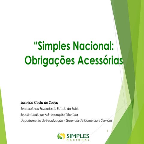 Apresentação - SEFAZ - Joselice de Sousa