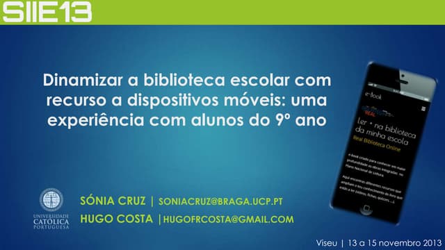 Dinamizar a biblioteca escolar com recurso a dispositivos móveis: uma experiência com alunos do 9º ano