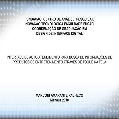 Apresentação TCC - Marconi Pacheco 2010