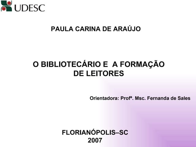 O bibliotecário e a formação de lei...