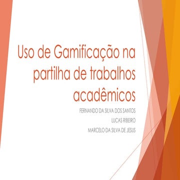 Apresentação tcc ii - Gamificação