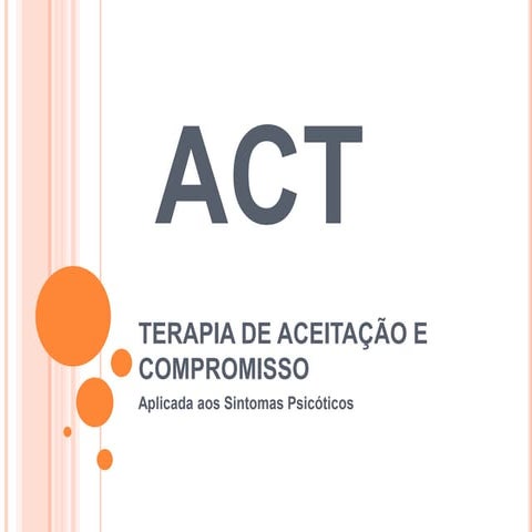 Apresentação Terapia de Aceitação e Compromisso