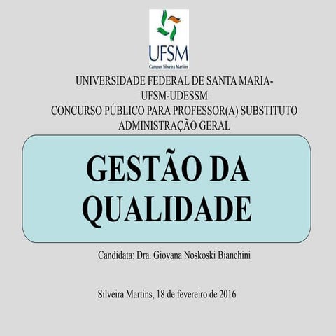 Gestão da qualidade