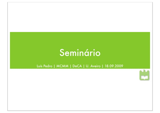 Apresentação Seminário Mcmm