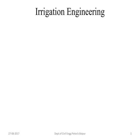 A presentation on irrigation engineering