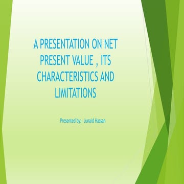 A presentation on net present value 