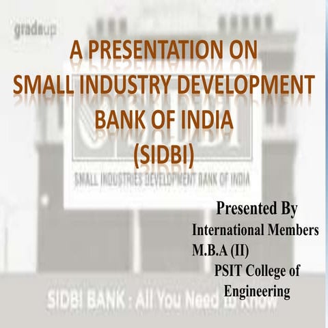 Sidbi an introduction