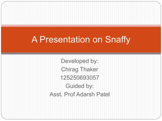 Final year project presentation in android application