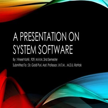 A presentation on system software | PPTX | Shareware and Freeware ...