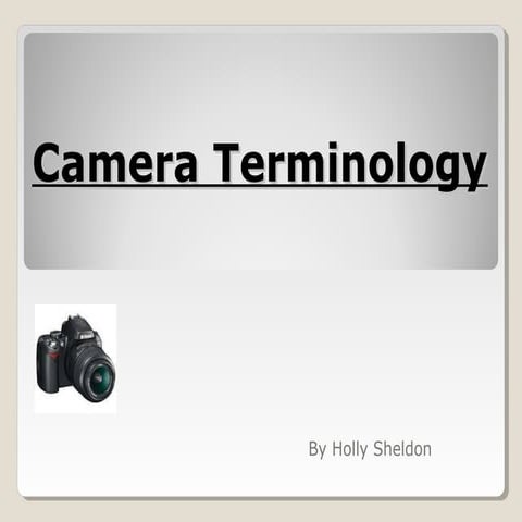 A presentation to show different types of camera