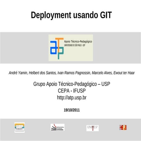 Deploy do Moodle usando Git | PDF