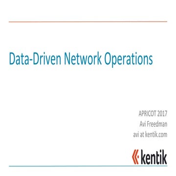 The Age of Data-Driven Network Operations