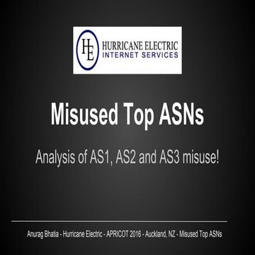 Misused top ASNs