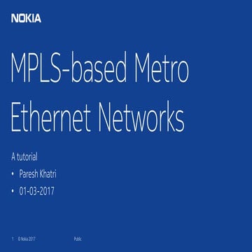 MPLS-based Metro Ethernet Networks | PPT