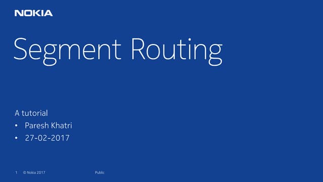 Segment Routing