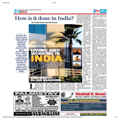 Living and Working in India - A Book Review