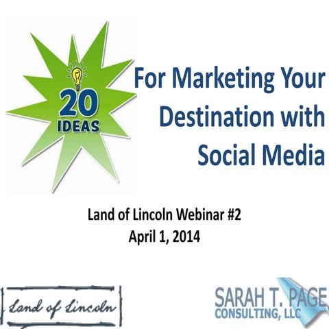 20 Ideas for Marketing Your Destination with Social Media