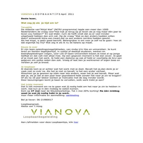 April11 loopbaantips