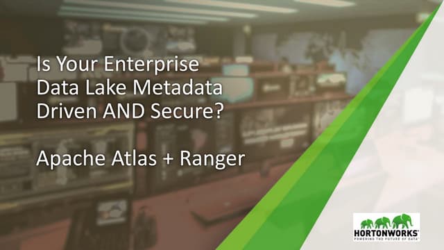Is your Enterprise Data lake Metadata Driven AND Secure?