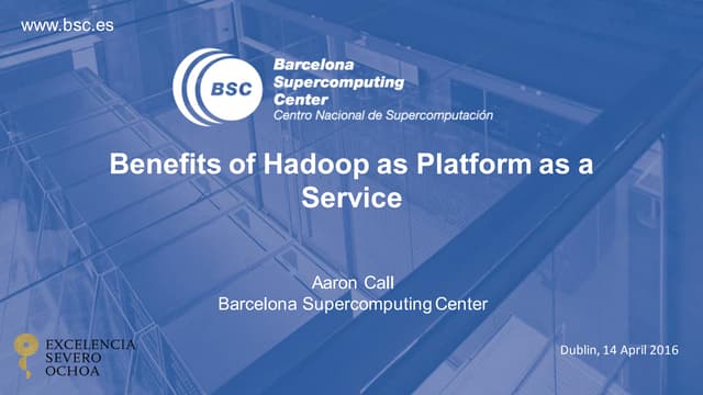 Benefits of Hadoop as Platform as a Service