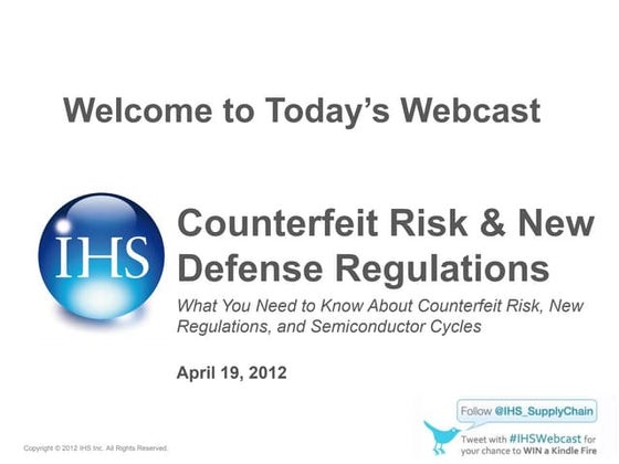 DMSMS 2012 - By Joining Forces the Procurement of Counterfeit Parts can ...