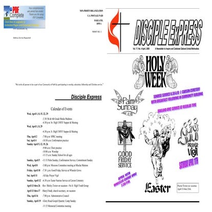 April 2009 web newsletter