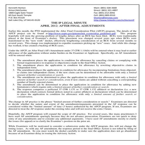 April 2012 IP Legal Minute