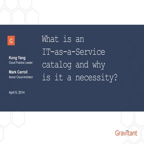 What is an ITaaS catalog and why is it a necessity?