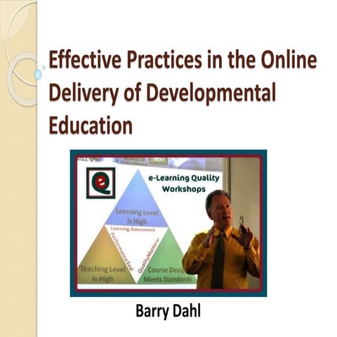 Effective Practices in the Online Delivery of Developmental Education