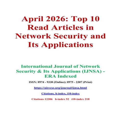 April 2026 - Top 10 Read Articles in Network Security and Its ...