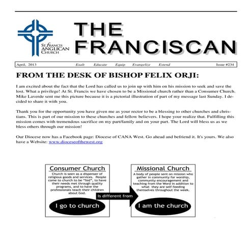 The Franciscan - April 2013