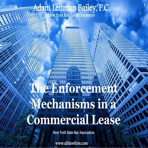 The Enforcement Mechanisms in a Commercial Lease 