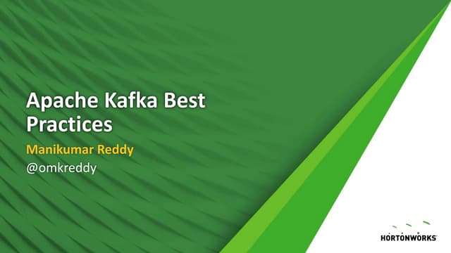 Apache Kafka Best Practices