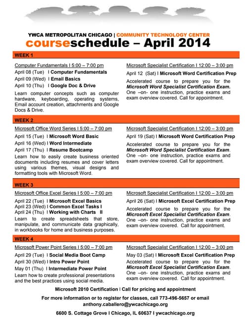 April business technology courses | PDF