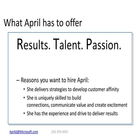 What April has to offer