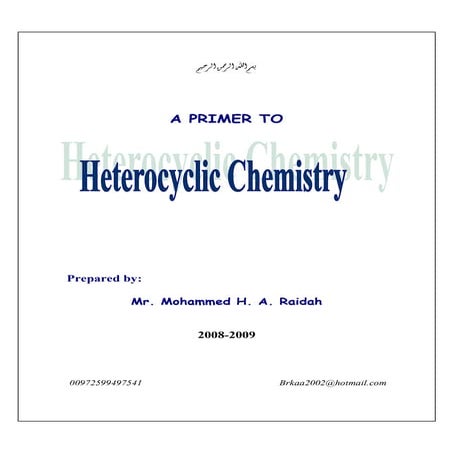 A primer to heteocyclic chemistry