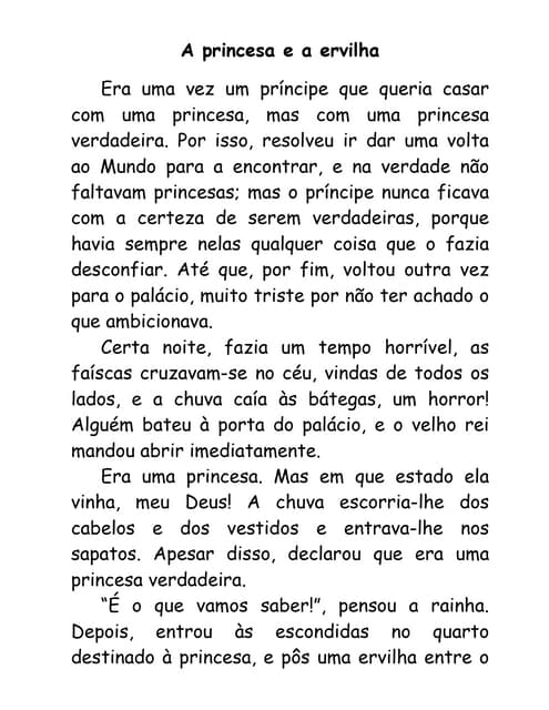 A Princesa E A Ervilha