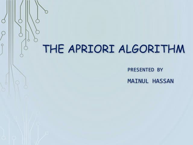 Apriori algorithm