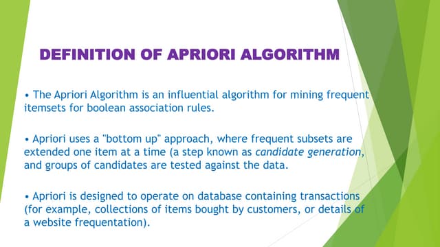 Apriori algorithm