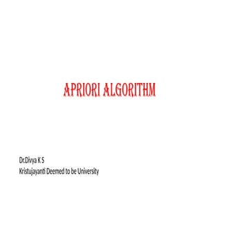 apriori algorithm - Data mining algorithm