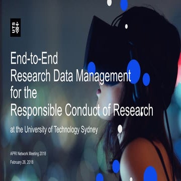 End-to-End Research Data Management for the Responsible Conduct of Research