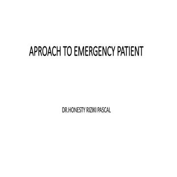 Approach to the critically ill patient | PPTX